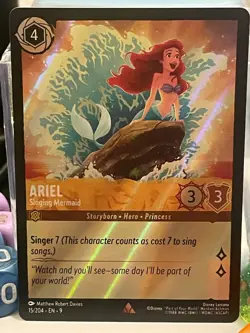 Lorcana: Fabled - Ariel Singing Mermaid - 15/204 EN 9 Starter HOLO FOIL - Image 1