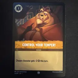 Disney Lorcana Control Your Temper! DEMO Card - Image 1