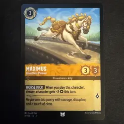Disney Lorcana Maximus Relentless Pursuer DEMO Card - Image 1