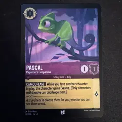 Disney Lorcana Pascal Rapunzel's Companion DEMO Card - Image 1