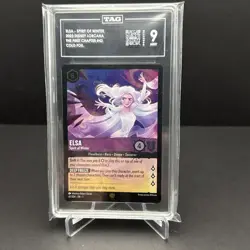 Disney Lorcana Spirit Of Winter Elsa Holo Foil #42/208 Card MINT TAG 9 - Image 1