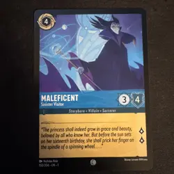 Disney Lorcana Maleficent Sinister Visitor DEMO Card - Image 1
