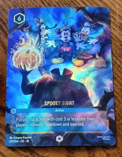 Disney Lorcana Whispers in the Well Enchanted Spooky Sight Holofoil 237/204 - Image 1