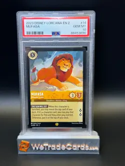 Disney Lorcana Rise of the Floodborn Mufasa Betrayed Leader 14/204 PSA 10 GEM MT - Image 1