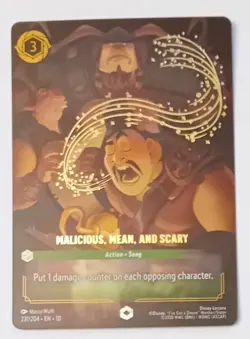 Disney Lorcana. FOIL Malicious, Mean, and Scary. 231. Whispers in the Well - Image 1