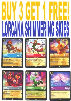 Disney LORCANA Shimmering Skies (BUY 3 GET 1 FREE) You Pick - Complete Your Set - Image 1