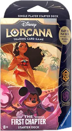 Disney Lorcana TCG The First Chapter Starter Deck Amber & Amethyst Sealed New - Image 1