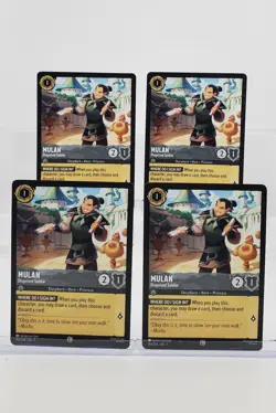 Disney Lorcana Mulan - Disguised Soldier 193/204 Archazia's Island 4 Cards CM - Image 1