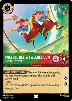 Disney Lorcana Archazia's Island Uncommon Non Foil - 103 Tweedle Dee Dum Strange - Image 1