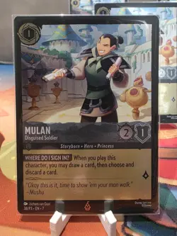 DISNEY SPRINGS EXCLUSIVE - Mulan - Disguised Soldier - Lorcana PROMO 38/P3 EN 7 - Image 4