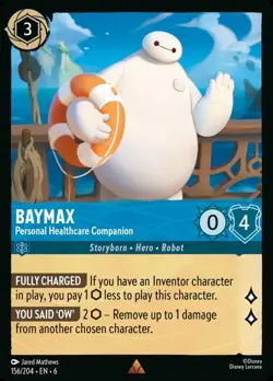 Baymax - Personal Healthcare Companion (156) Azurite Sea Disney Lorcana - Image 1