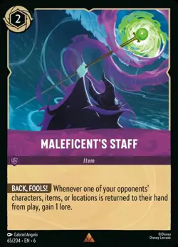 Maleficent's Staff (065) Azurite Sea Disney Lorcana - Image 1
