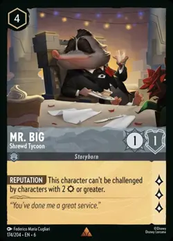 Mr. Big - Shrewd Tycoon Foil (174) Azurite Sea Disney Lorcana - Image 1