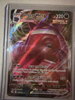 Pokemon 2021 Gengar VMAX 157/264 FA Single Strike Fusion Strike NM - Image 1