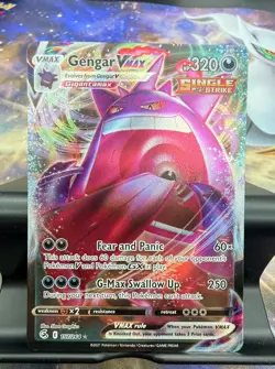 Pokemon 2021 Gengar VMAX 157/264 FA Single Strike Fusion Strike NM - Image 1