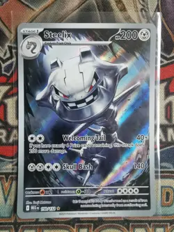 Steelix 150/132 Illustration Rare Near Mint Mega Evolution Pokemon - Image 1