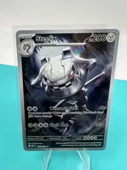 Steelix 150/132 Mega Evolution Holo Illustration Rare Near Mint English Pokemon - Image 1