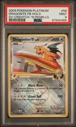 PSA 9 Dragonite FB 56/147 Platinum Supreme Victors Crosshatch Holo Pokemon Card - Image 1