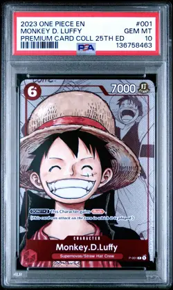 2023 ONE PIECE PREMIUM BANDAI COLLECTION 25TH EDITION MONKEY D. LUFFY PSA 10 - Image 1