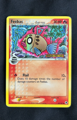 2006 Pokemon TCG Stamped Reverse Holo Dragon Frontiers - Feebas #49/101 - NM/LP - Image 1