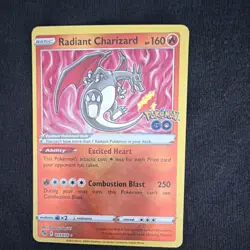 Radiant Charizard 011/078 Pokemon GO Holo Radiant Rare English 160HP Card - Image 4