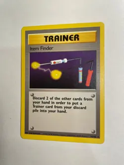 Pokemon Base Set Trainer - Item Finder 74/102 - WoTC Card LP Fossil/Jungle - Image 1