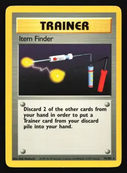 Item Finder 74/102 Base Set Rare Pokemon Card - Image 1