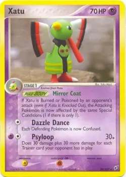 Non-Holo Rare Xatu Pokemon Card Ex Deoxys 29/107 MINT-NM-VLP/LP - Image 1