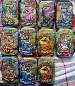 Pokemon Cards Mini Tins Bundle - Empty X57 - includes 8 full sets plus spares - Image 3