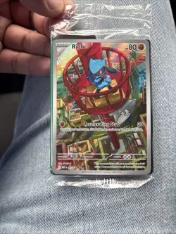 Pokemon TCG Mega Evolutions Riolu 010 Full Art Holo Black Star Promo Card - Image 1