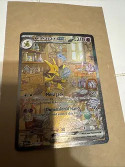 Pokemon Alakazam EX TCG Scarlet Violet-151 Holo Full Art Card 201/165 - Image 1