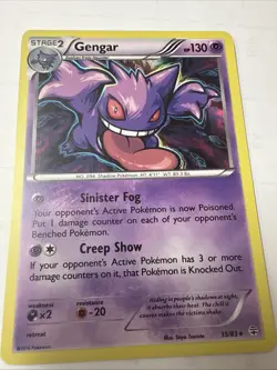 Pokemon TCG XY Generations Gengar Reverse Holo Rare Card 35/83 - Image 1