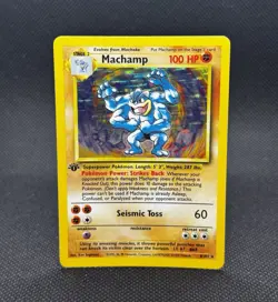 Pokemon TCG Machamp Holo Unlimited Rare 1st Edition Card 8/102 - Image 1