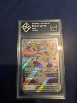2023 Crown Zenith Zacian VSTAR 096/159 HOLO - KCG Mint 10 - Pokemon Card - Image 1