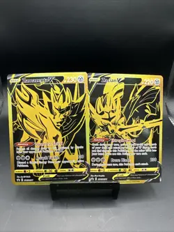 Pokemon Cards (Zacian V & Zamazenta V Sword And Shield ETB Black Star Promo) TCG - Image 1