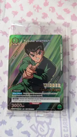 Union Arena TCG Release Event Winner Card Yusuke Urameshi Foil English YYH-1-036 - Image 1