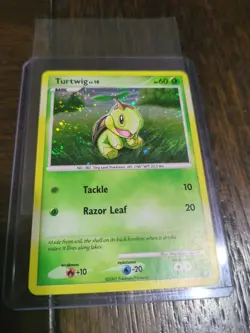 Turtwig DP01 - Diamond & Pearl Black Star Promo Holo Rare SWIRL Pokemon Card - Image 1