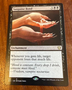 MTG Sanguine Bond Commander 2021 Rare Card - Image 1