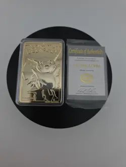 Near Mint 23K Gold Plated PIKACHU Trading Card 1999 Burger King Pokemon - RARE - Image 2