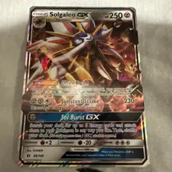 Pokemon TCG Solgaleo GX Holo Ultra Rare Card Sun & Moon 89/149 NM Condition - Image 1