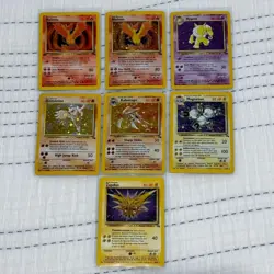 Pokemon Fossil Set Rare Holo TCG Cards! Moltres 12 27 Hypno 8 Kabutops 9 Zapdos - Image 1
