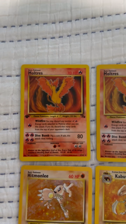 Pokemon Fossil Set Rare Holo TCG Cards! Moltres 12 27 Hypno 8 Kabutops 9 Zapdos - Image 2