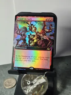Count on Luck - Extended Art FOIL - Aetherdrift DFT #0385 - Rare Red MTG Card - Image 2
