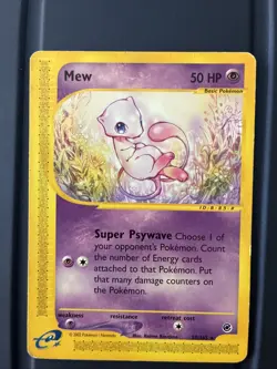 Pokemon Mew TCG Regular Card 55/165 Expedition Base Set - Image 1