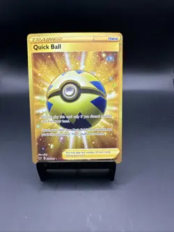 Quick Ball 216/202 Sword & Shield Base Set Gold Secret Rare NM Pokemon Card - Image 1