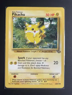 Pokemon Pikachu 60/64 Jungle Regular Unlimited Common English 1999 Card - Image 1