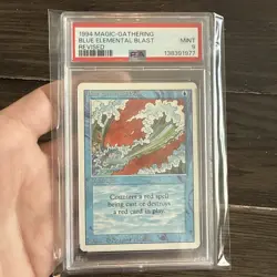 1994 Magic The Gathering Blue Element Blast Revised PSA 9 - Image 1