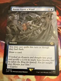 MTG Borne Upon A Wind Extended Art LP Lord Of The Rings Tales Of Middle Earth - Image 1