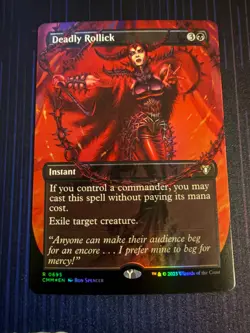 MTG Magic Deadly Rollick Borderless Commander Masters CMM 0695 Foil NM - Image 1