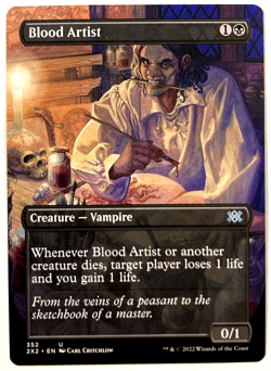 MTG Blood Artist BORDERLESS Double Masters 2022 352 NM - Image 1